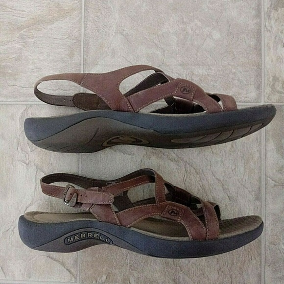 Merrell Agave Strappy Open Toe Buckle Slingback 8 - Picture 2 of 6